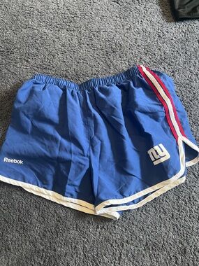 Reebok Royal Blue NY Giants Shorts with Red & White Trim